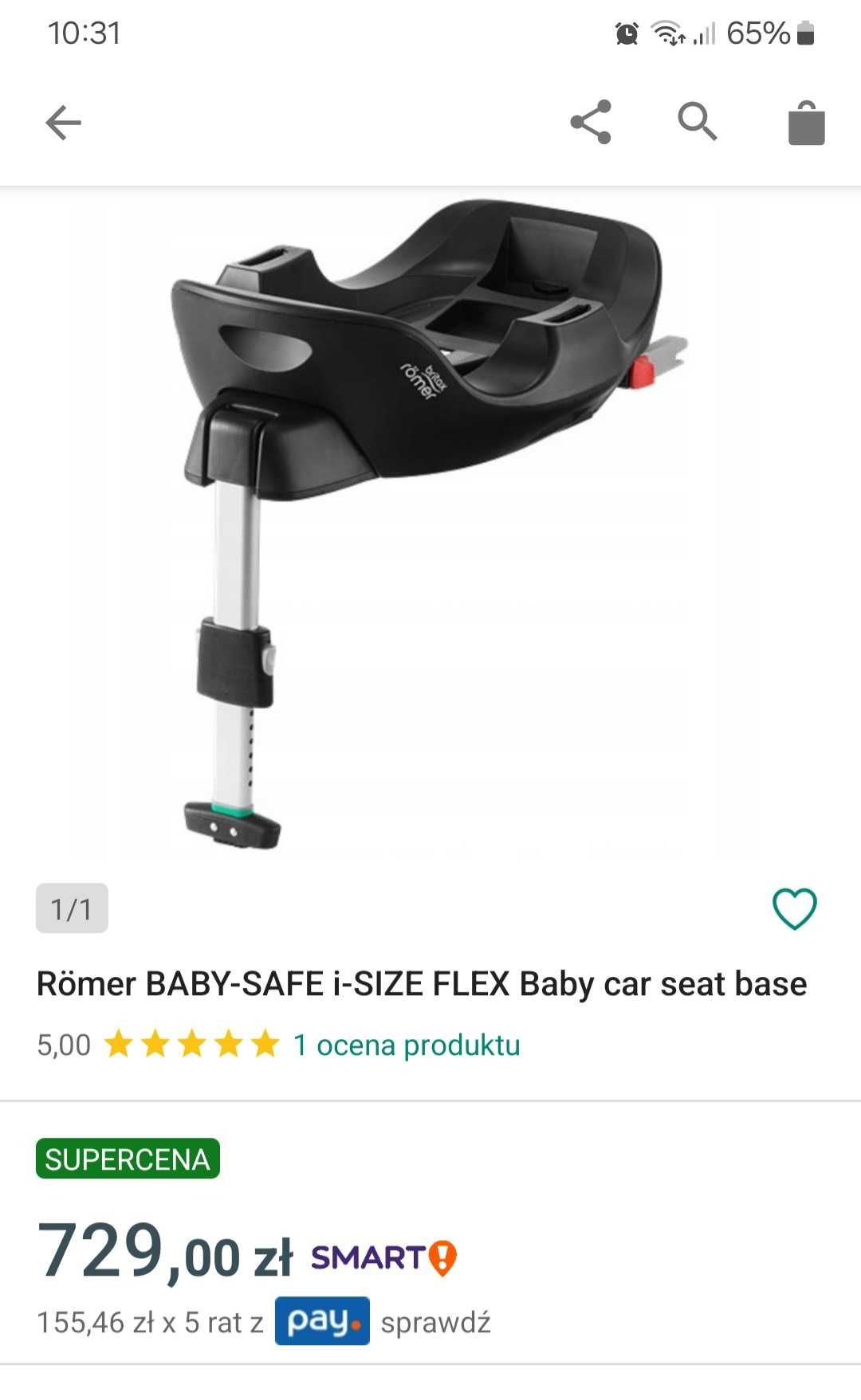 Fotelik samochodowy Britax Romer Baby 0-13 kg z bazą I-Size