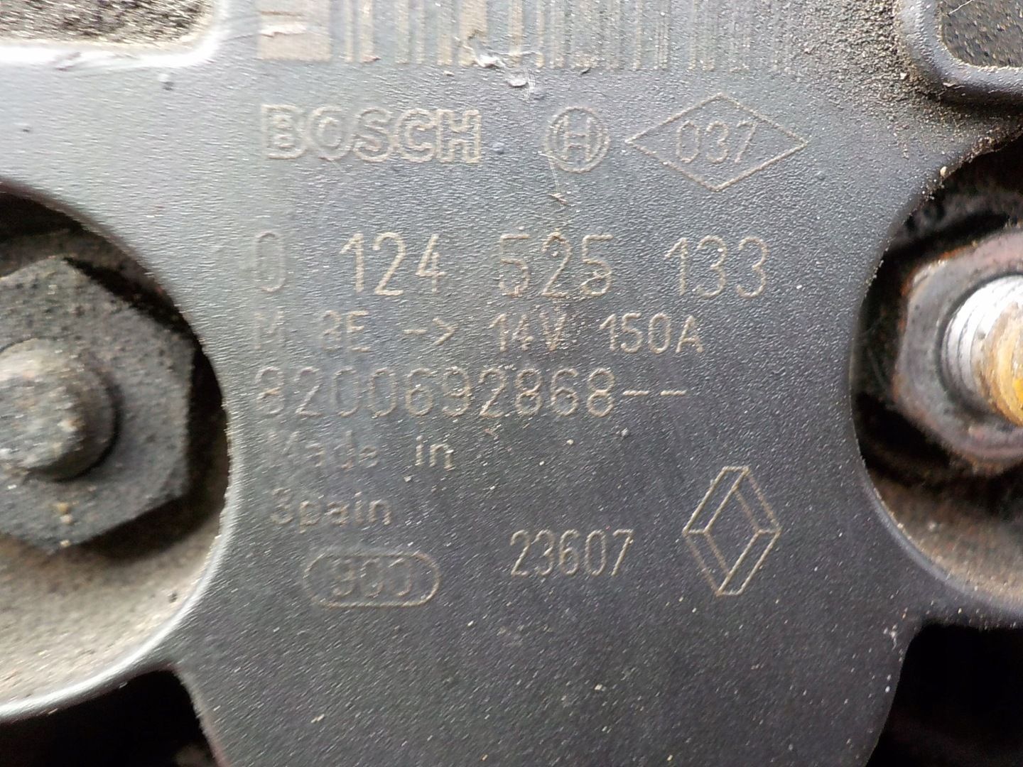 RENAULT MASTER II 2.5 DCI ALTERNATOR 8200692868 0124525133