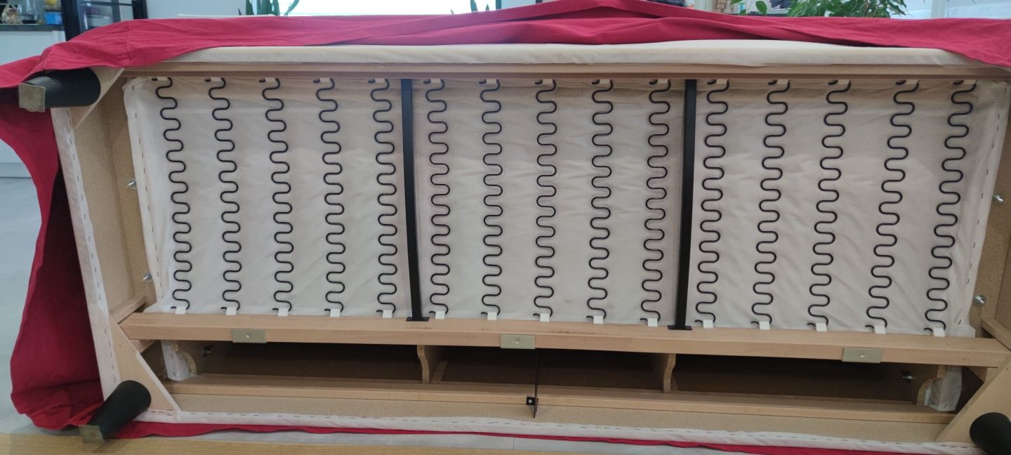 Sofa 3-osobowa Ektorp Ikea, nierozkładana, czerwona