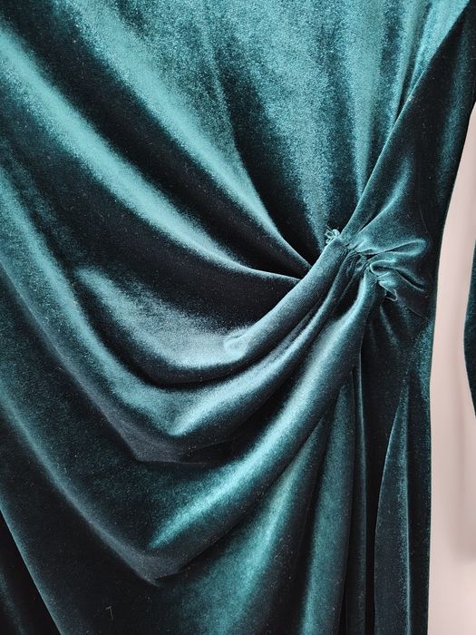 Sukienka welurowa świąteczna r.M