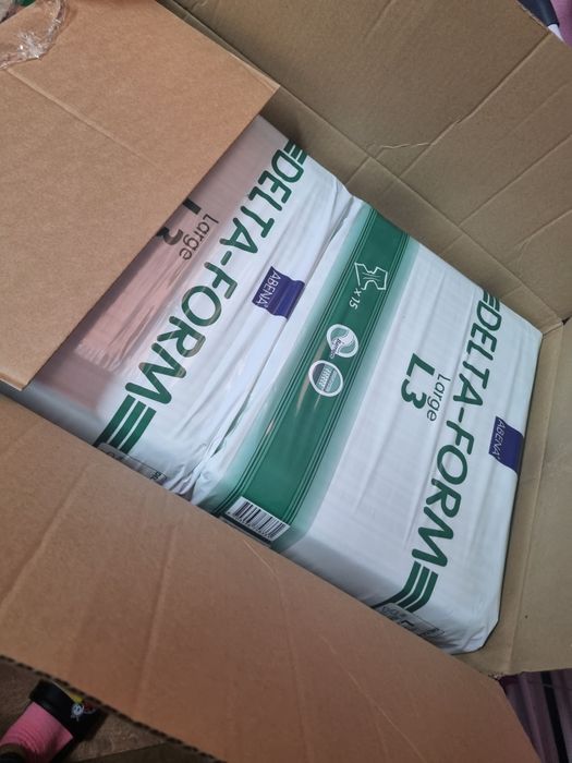 Pampersy dla seniora Delta form L3 4 paczki 4x15 nowe