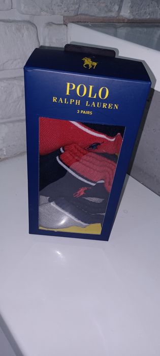 POLO RALPH LAUREN nowy 3pack męskich skarpetek