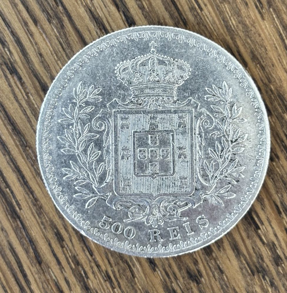 Moeda de 500 Reis 1895 D. Carlos I