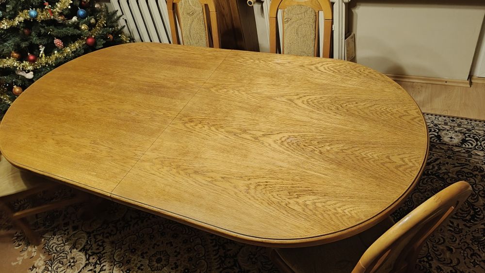 Stół owalny - rozkładany (bez krzeseł)
