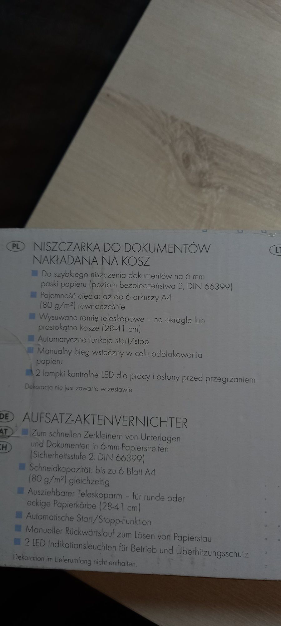 Sprzedam niszczarkę do dokumentów