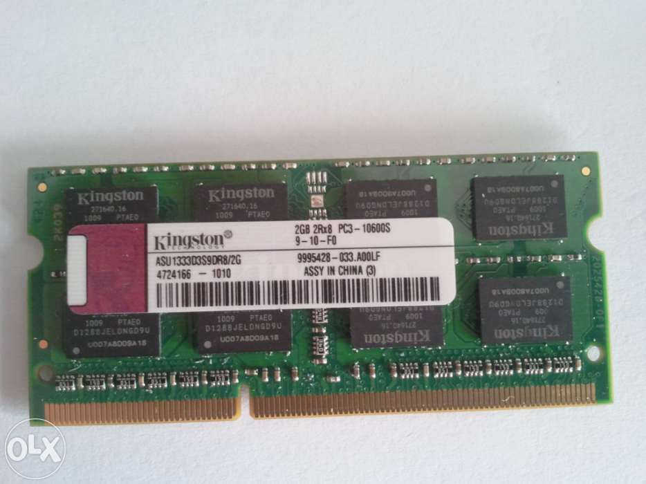 2 Memoria RAM Kingston para portátil