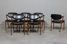 Conjunto de 6 cadeiras Kai Kristiansen modelo 42 | Schou Andersen