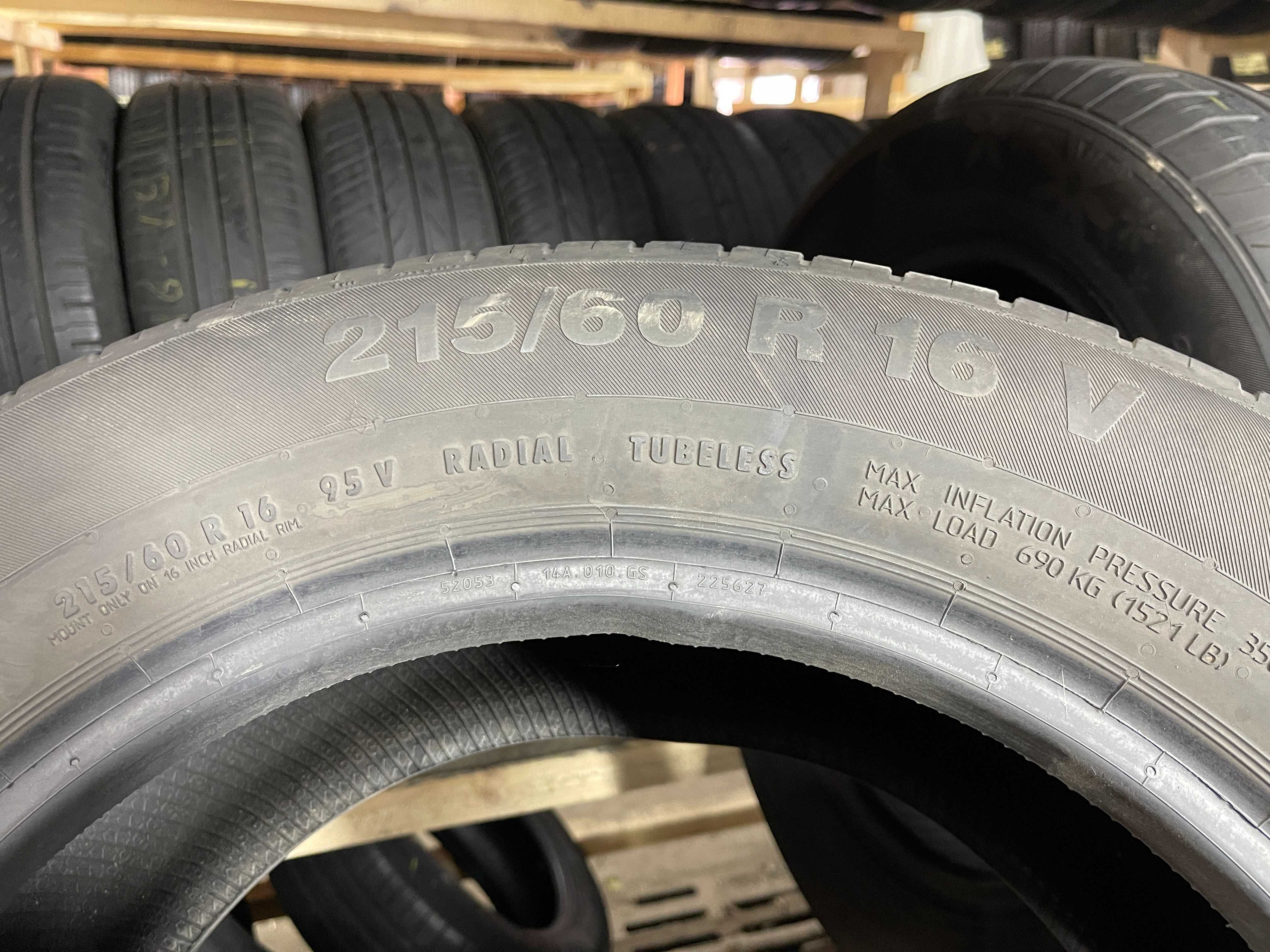 LS671 Літні шини 215/60r16 Continental ContiEcoContact 5 пара резина
