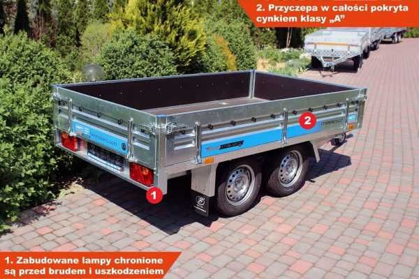 MOCNA Przyczepka 263x150 Faro Magicus koła pod podłogą Nowa przyczepa