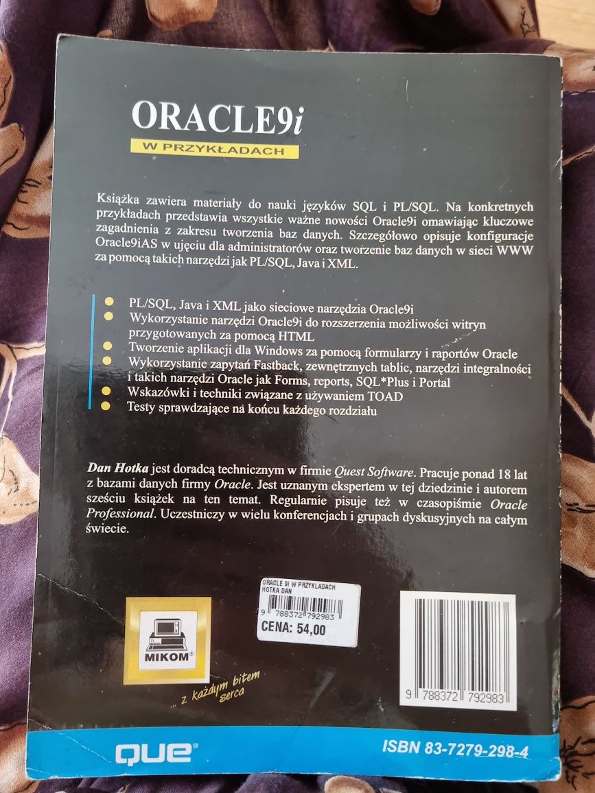 Oracle 9i w przykładach Dan Hotka