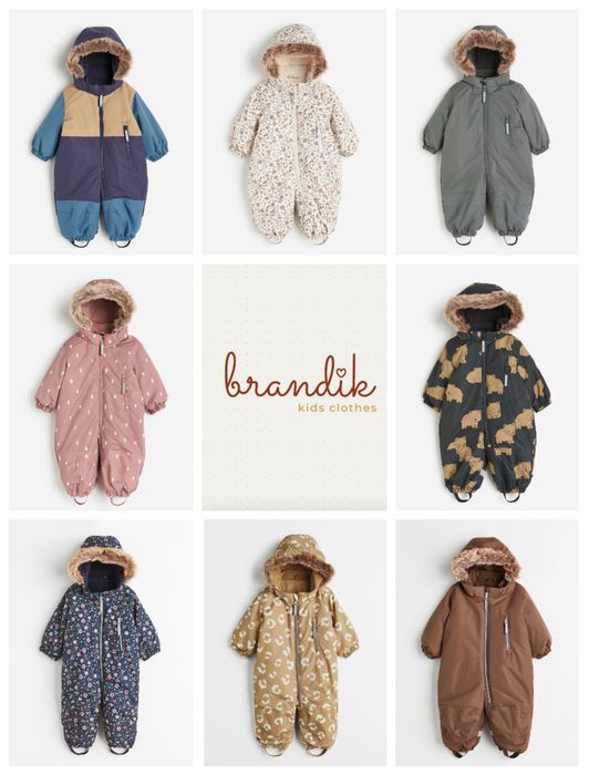 Зимовий теплий комбінезон h&m hm в розмірах 80, 86, 92 НОВИЙ