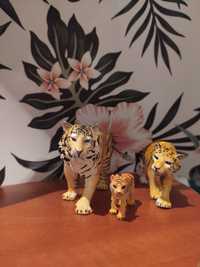 Rodzina tygrysów zestaw 3 szt. figurki zabawki tygrys