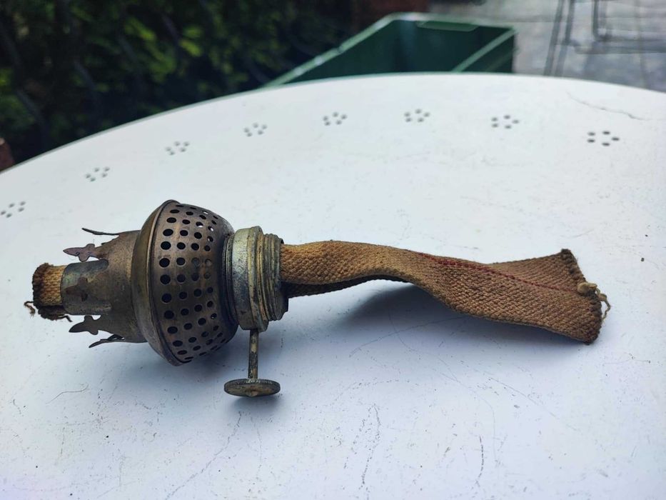 Stary mosiężny brenner,knot PKP,SZSM.śr.gwintu 3,2 cm.