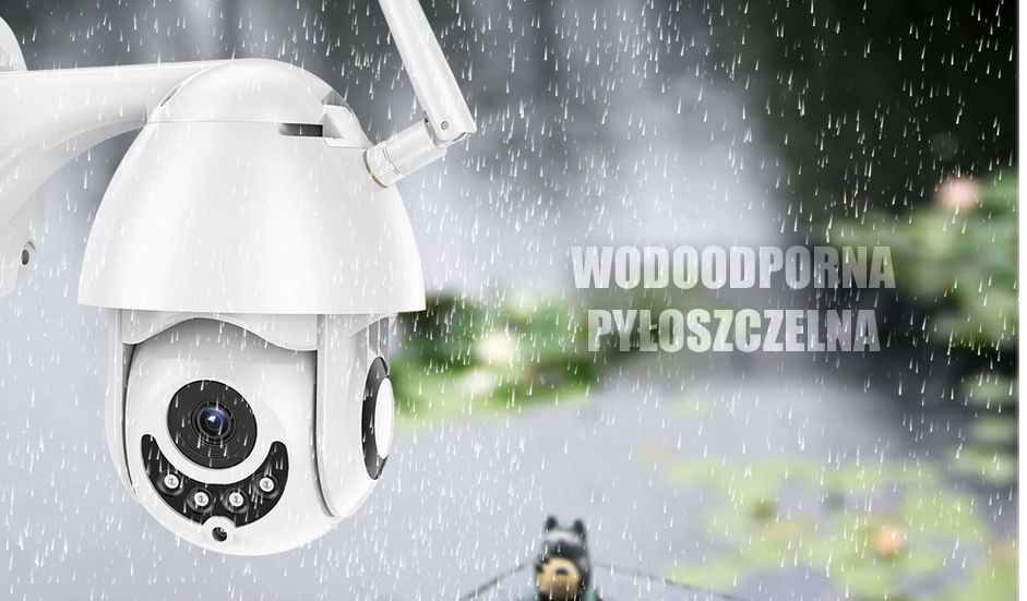 Obrotowa zewnętrzna smart kamera, monitoring