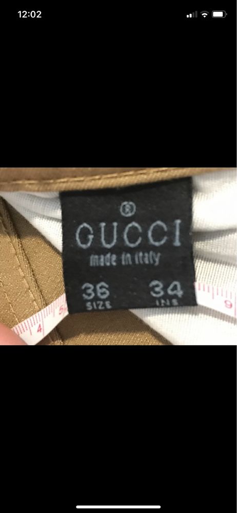 Gucci Jeans męskie spodnie rozm W 36 L 34 brązowe khaki Vintage y2k