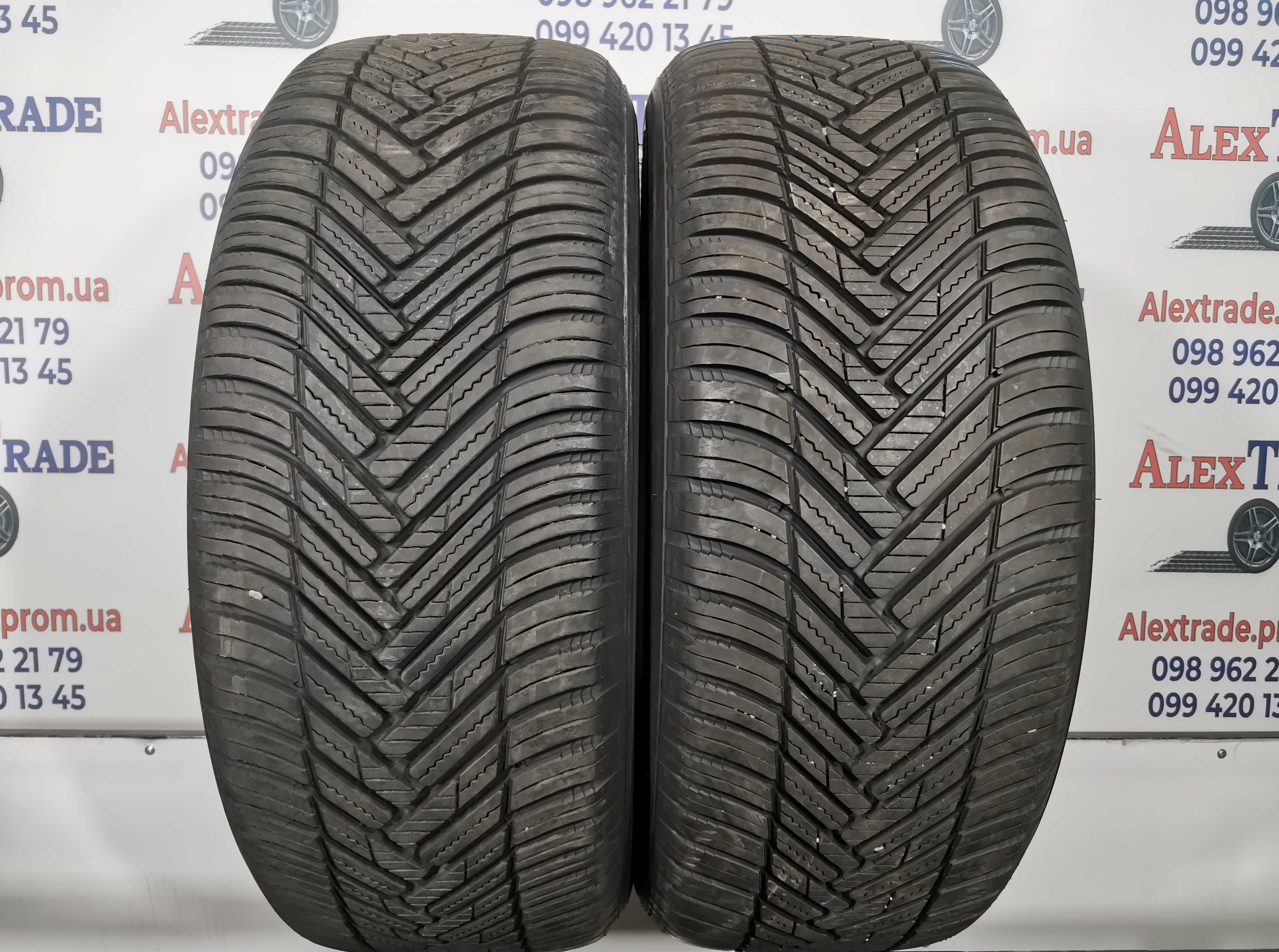 2 шт. 235/55 R18 Hankook Kinergy 4S2X шини бу, 2022 рік, 8 мм