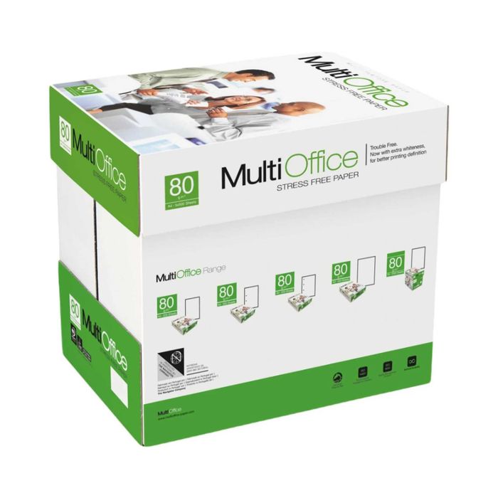 Папір офісний MULTIOFFICE A4 80 г/м2 500 аркушів 5 пачок