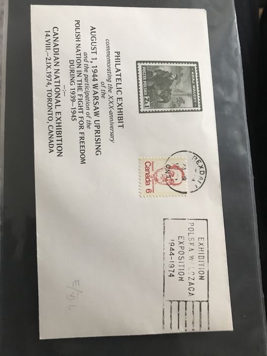 Znaczki: FDC Polonica 1974 Toronto