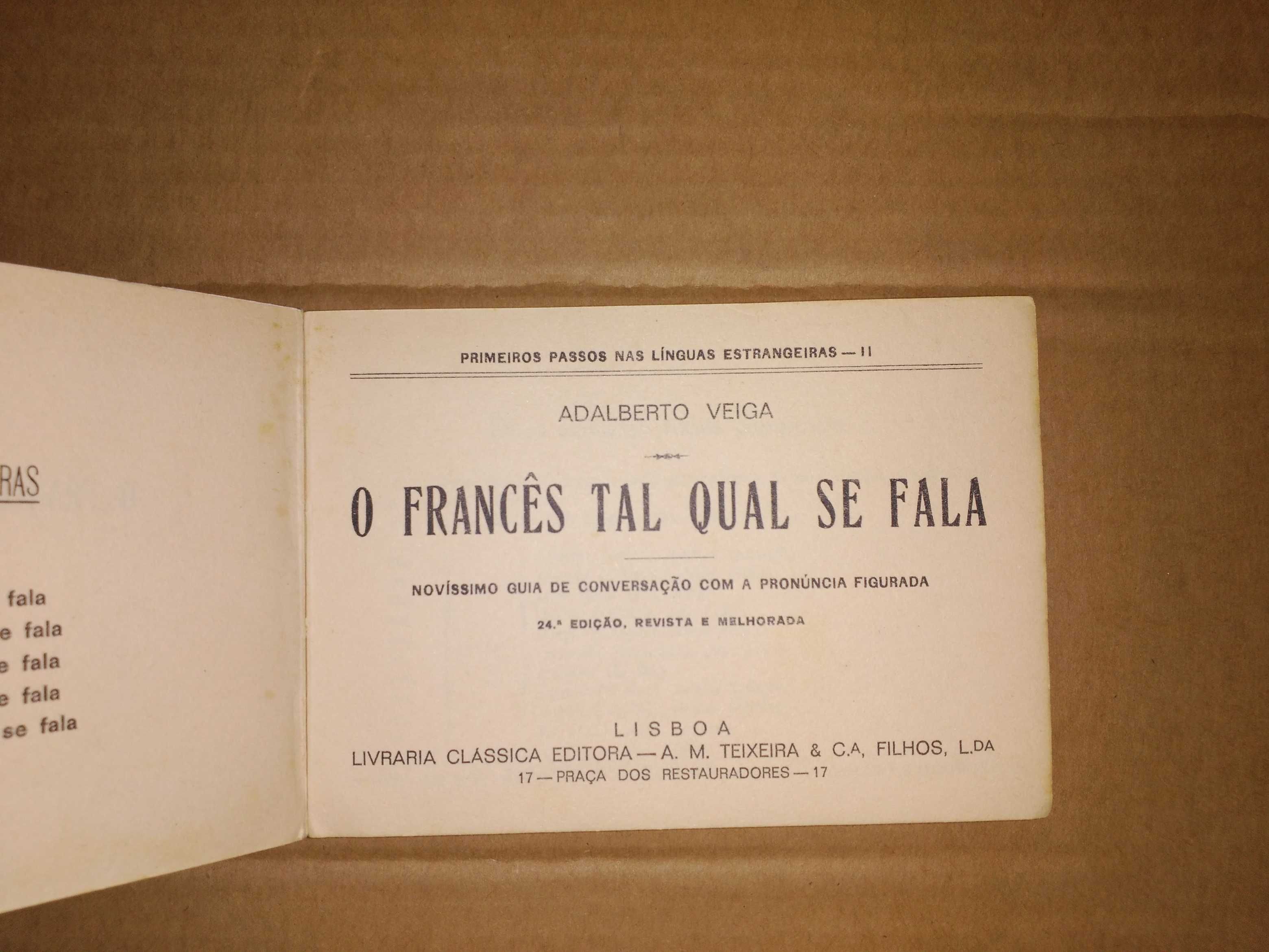 Livros Estudo Antigos - Como se Fala Inglês - Francês - Espanhol