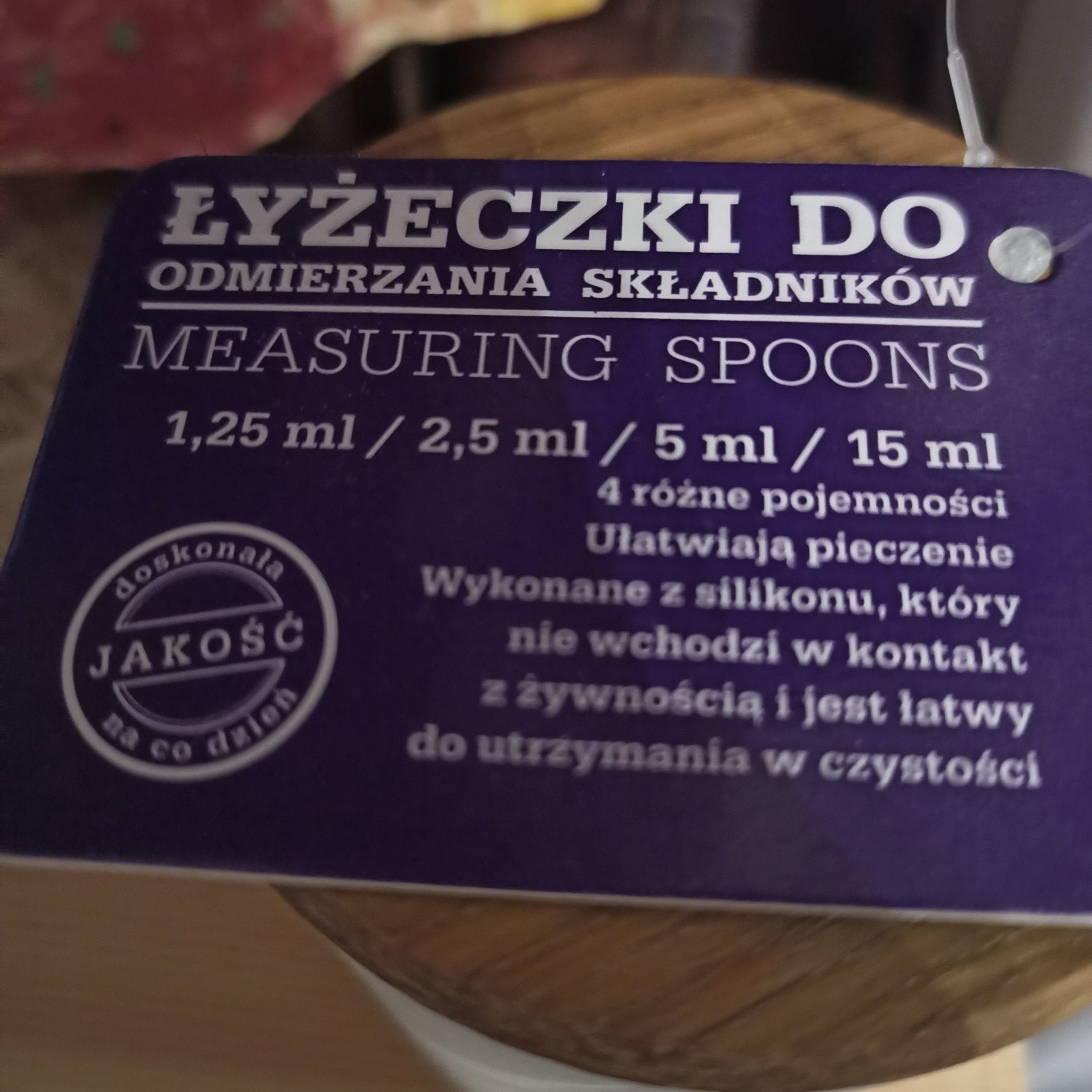 Silikonowe łyżeczki miarki kuchenne