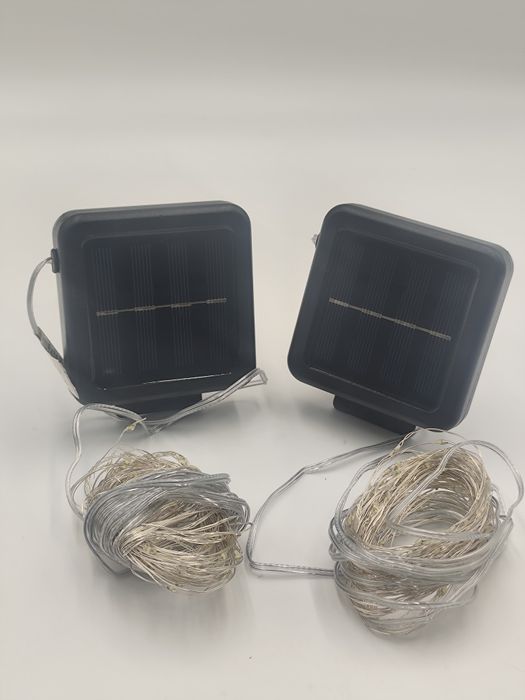 Lampki solarne LED na druciku zimny biały bardzo długie