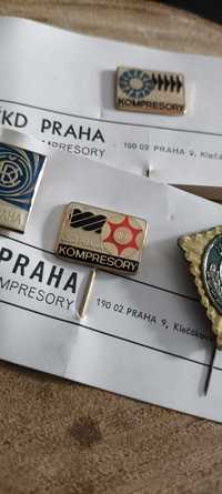 Stare odznaki ,wpinki. Kompresory Praga, Górnicze zaslużony.