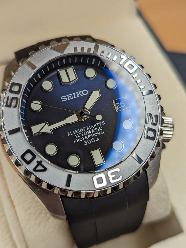 Seiko marinemaster mod  yachmaster gumowa bransoleta + gratis etui