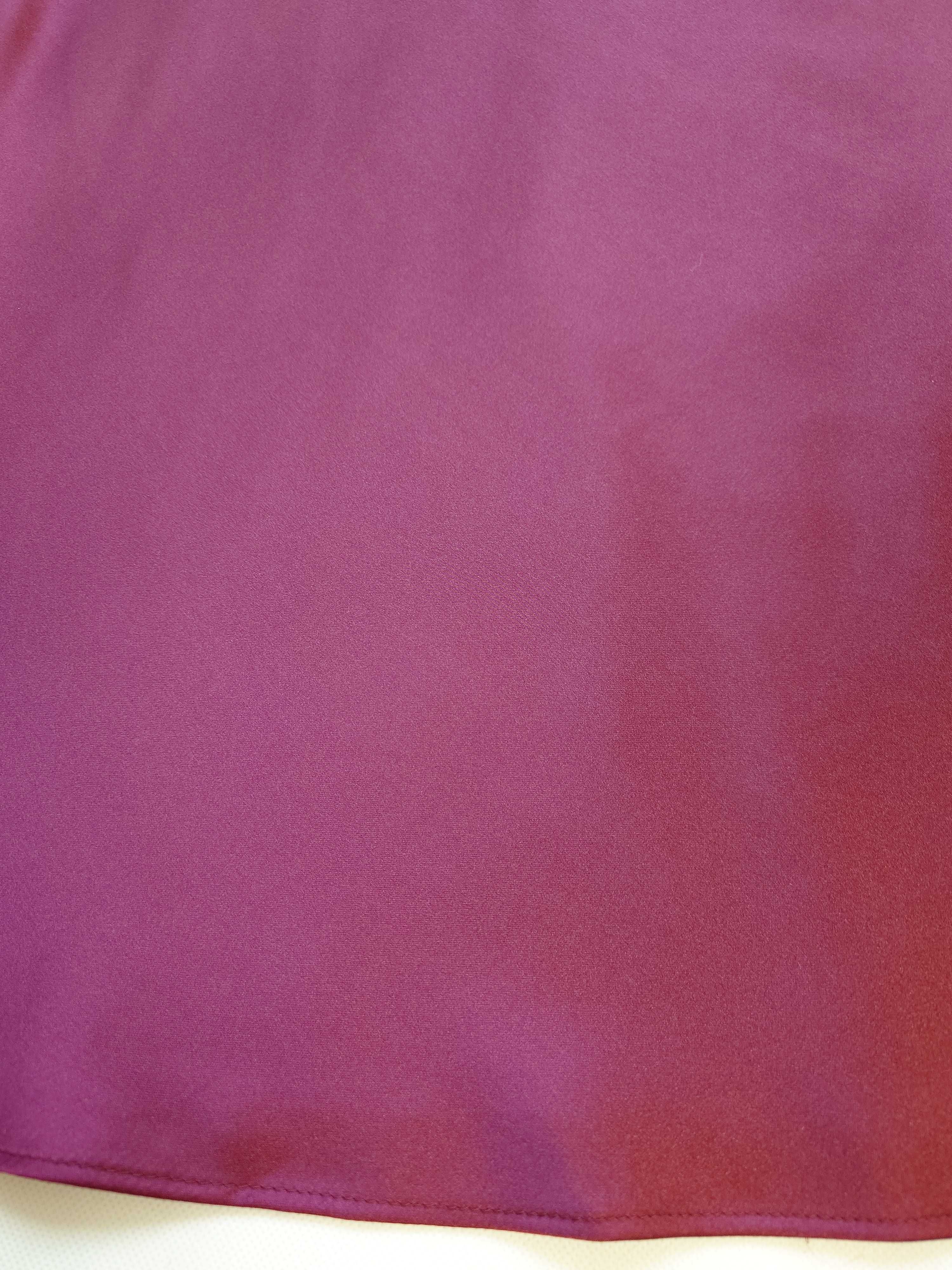 Satynowa spódnica w kolorze marsala, Zara S