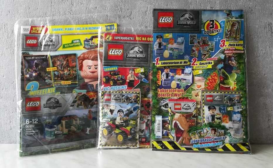 LEGO Jurassic World / NOWE komiksy - gazetki /oryginalne figurki LEGO