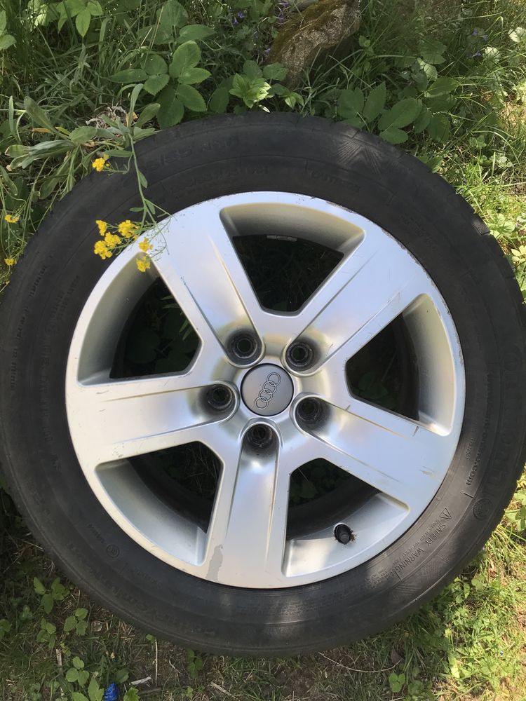 Felgi 16’ z oponami audi 7j16h2 et42 + zapas