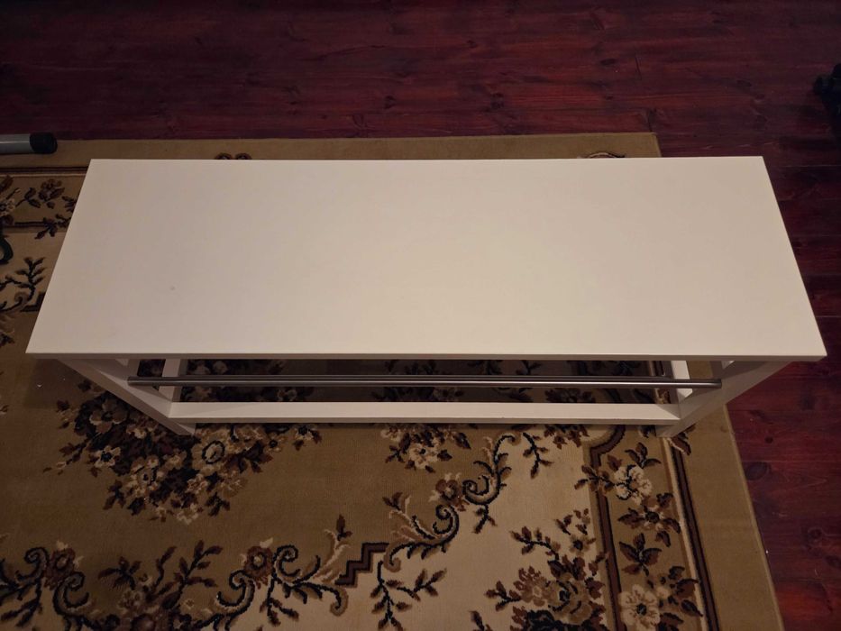 Ławka z półkami na buty IKEA TJUSIG biała + gratis poduszki