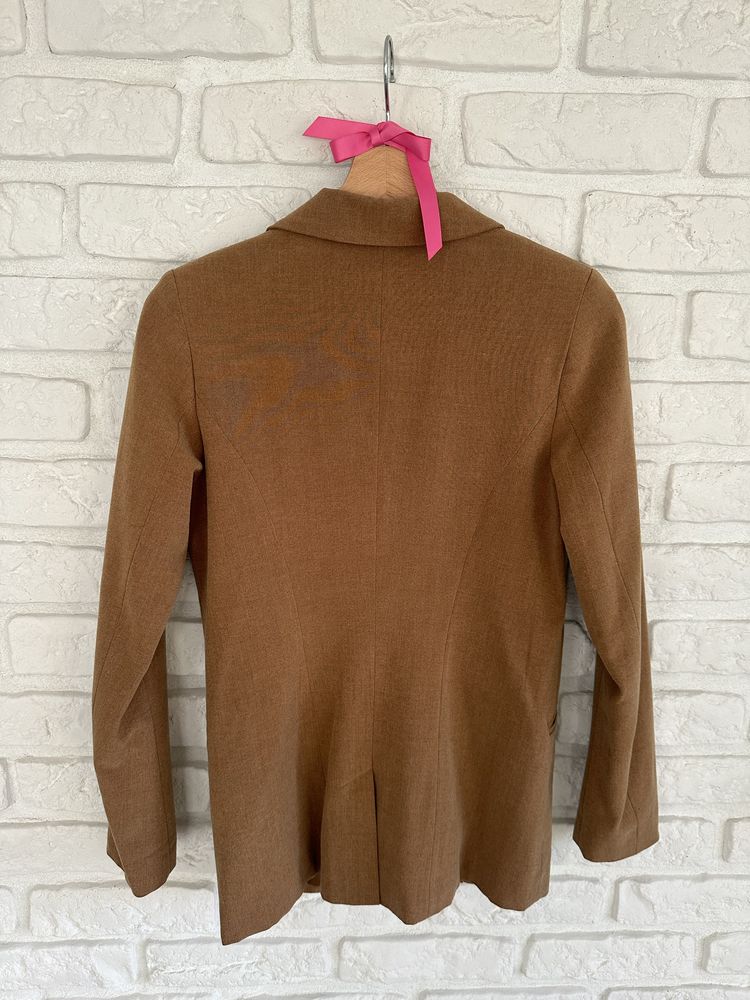 Karmelowa Marynarka Żakiet Pull & Bear