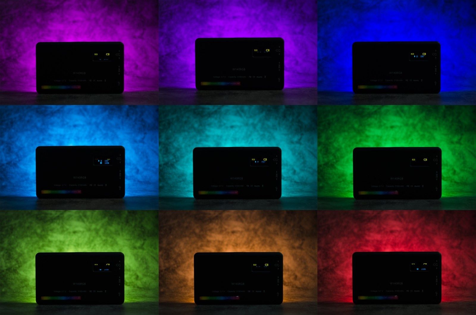 Накамерный видеосвет LUXCEO W140 RGB панель LED накамерный свет