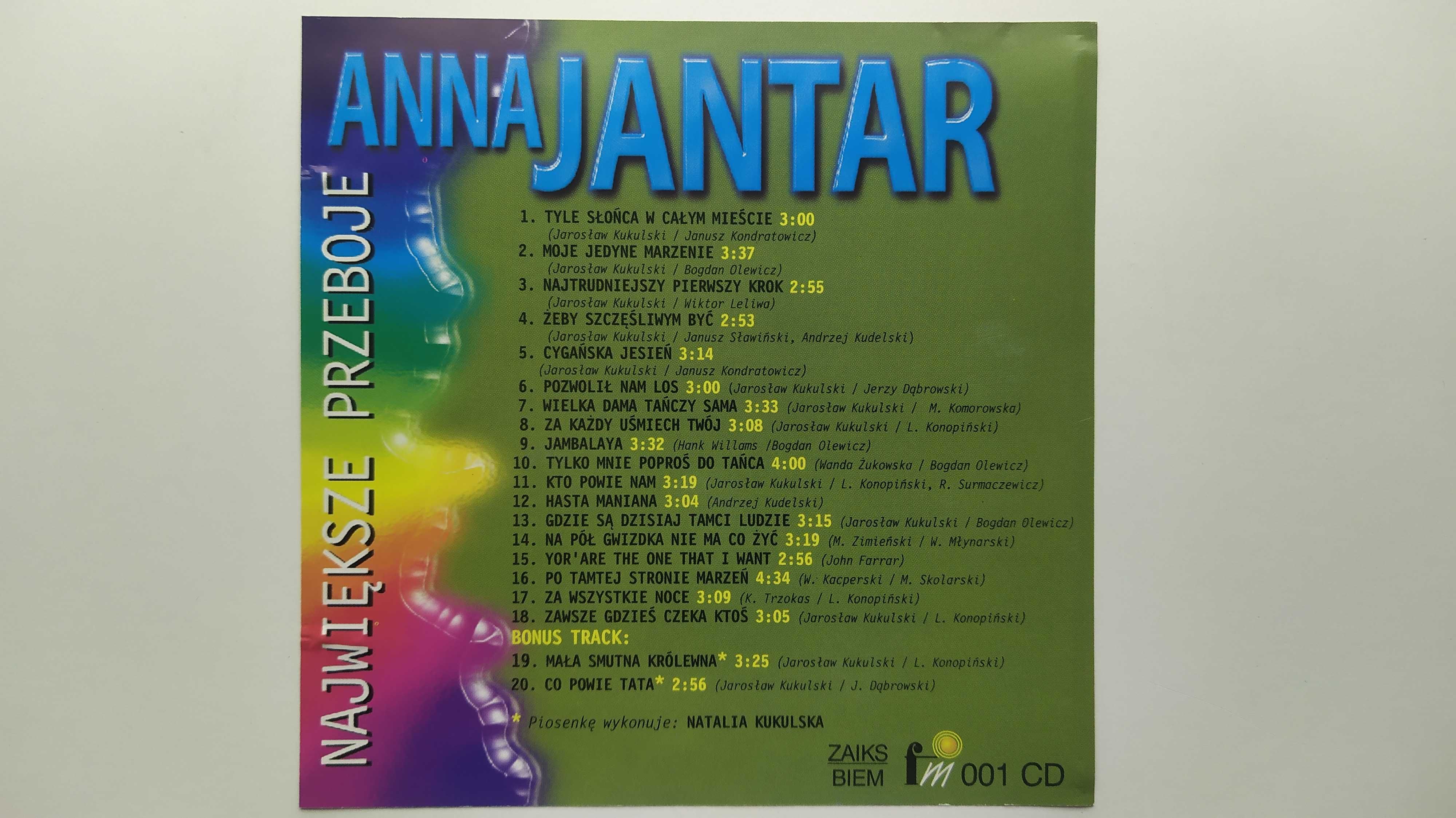 Anna Jantar Największe przeboje FM 001 Natalia Kukulska UNIKAT CD