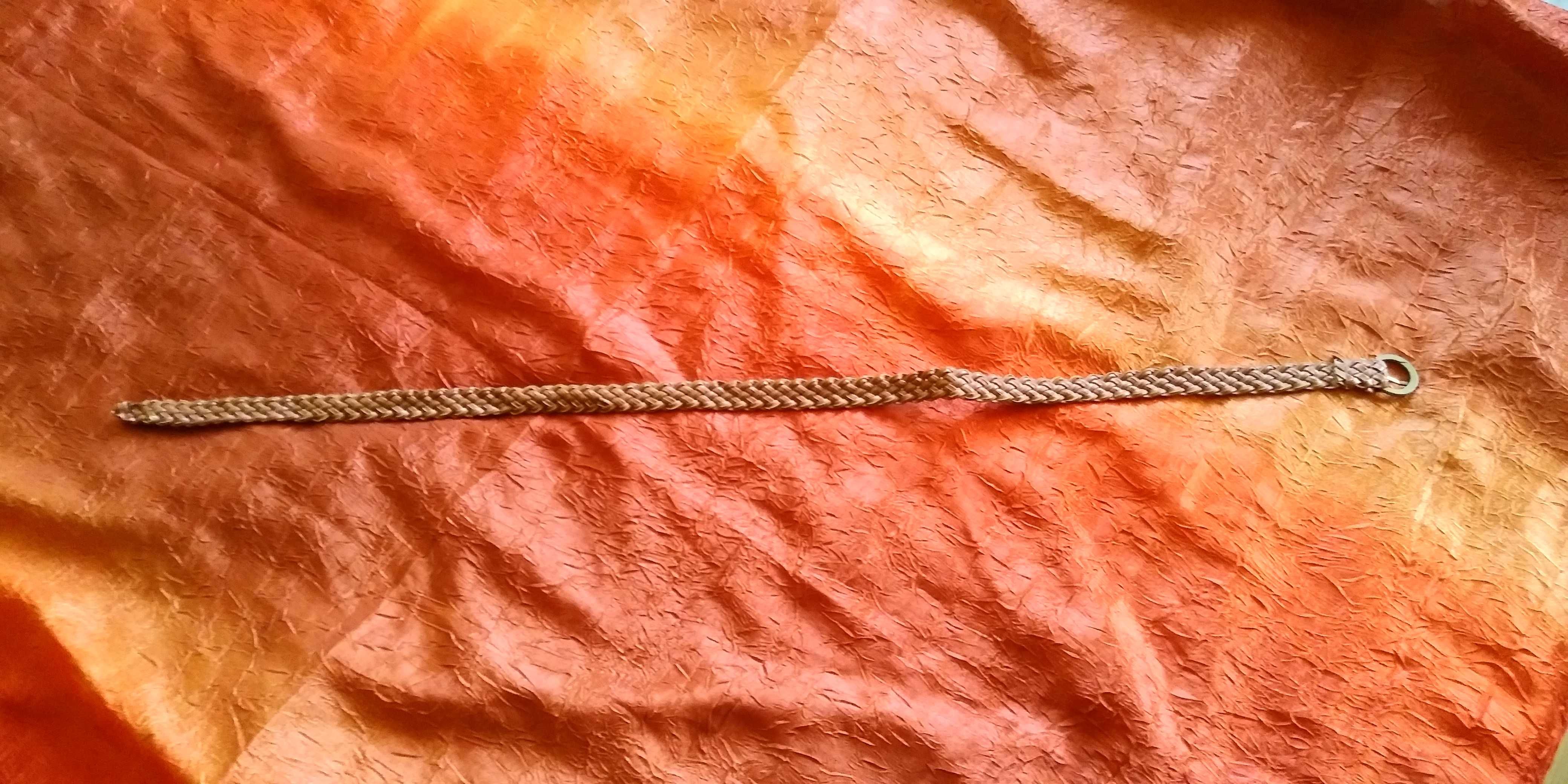 brązowy ozdobny pasek plecionka rustical style boho