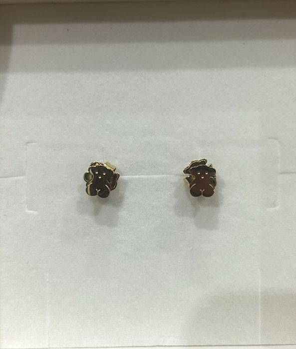 Nowe kolczyki misie Tous pozłacane złote