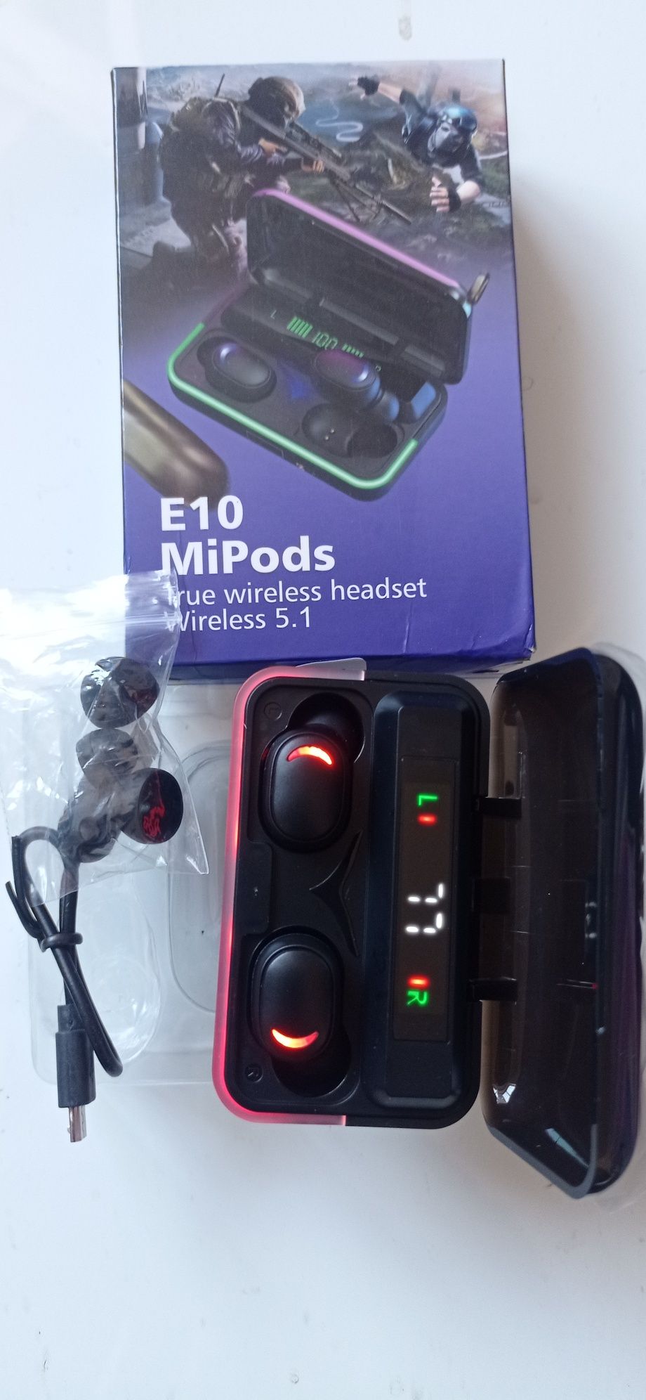 Игровые беспроводные Bluetooth наушники E10. Безпроводные