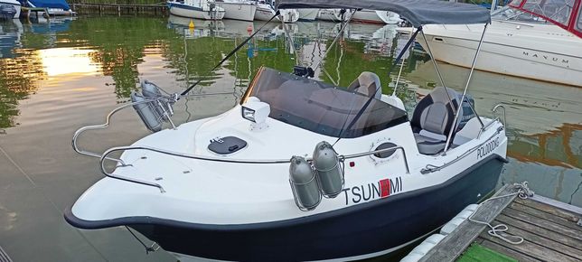 Łódka Łódź kabinowa jacht cabrio pełne nowa nie używana Yamaha F50HET