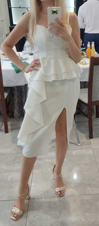 Biała suknia midi Asos