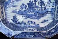 Travessa de porcelana chinesa antiga, antiguidade chinês