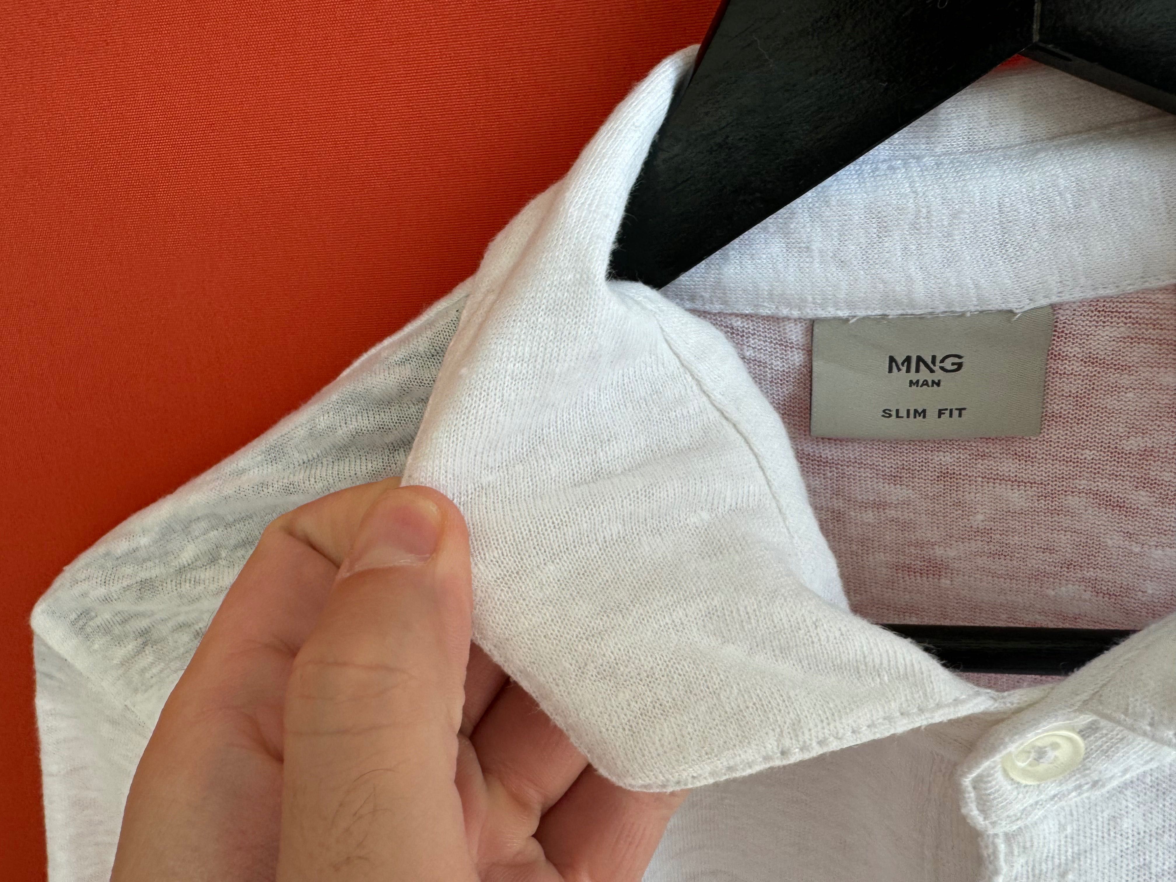 Mango Linen чоловіча для на футболка з комірцем поло розмір S M