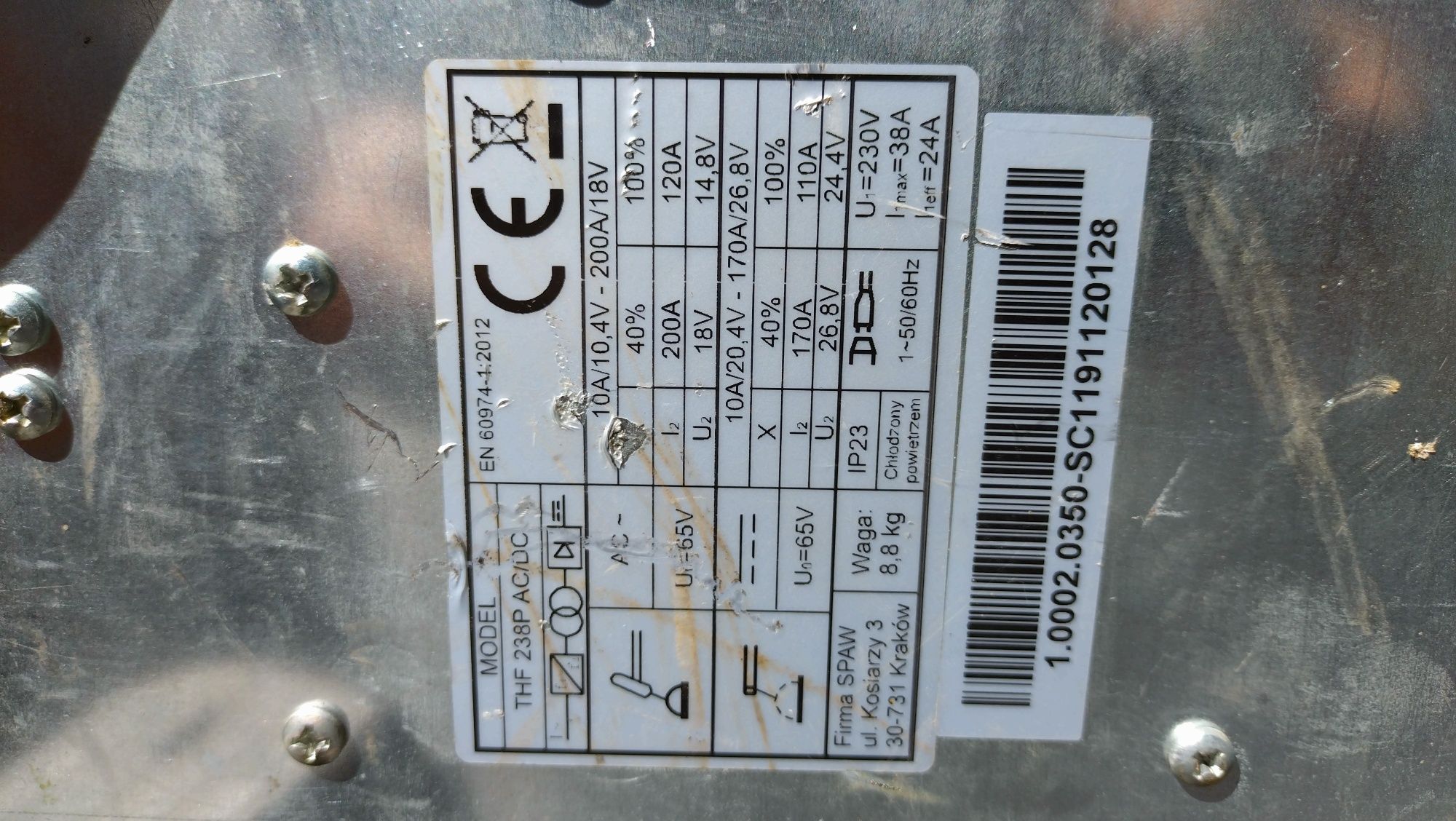 Spawarka tig thf 238 ac dc magnum
