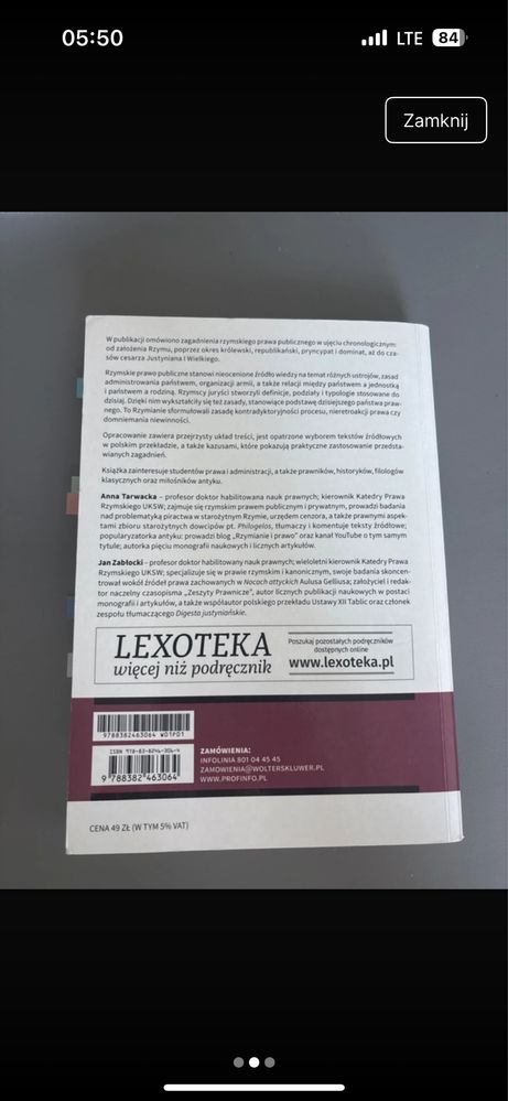 rzymskie prawo publiczne anna tarwacka jan zabłocki
