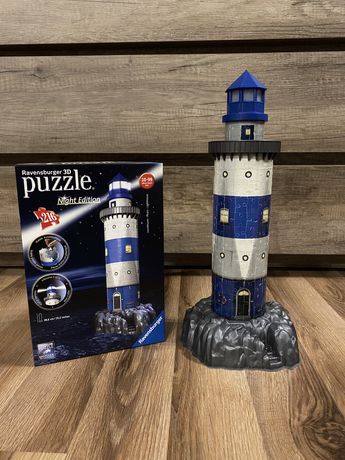 Puzzle 3D Ravensburger Latarnia Morska (Night Edition)
