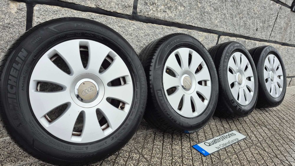 4 Jantes ORIGINAIS AUDI R16" 5x112 Et42 7J Ref: 8E0601,025AE com Pneus