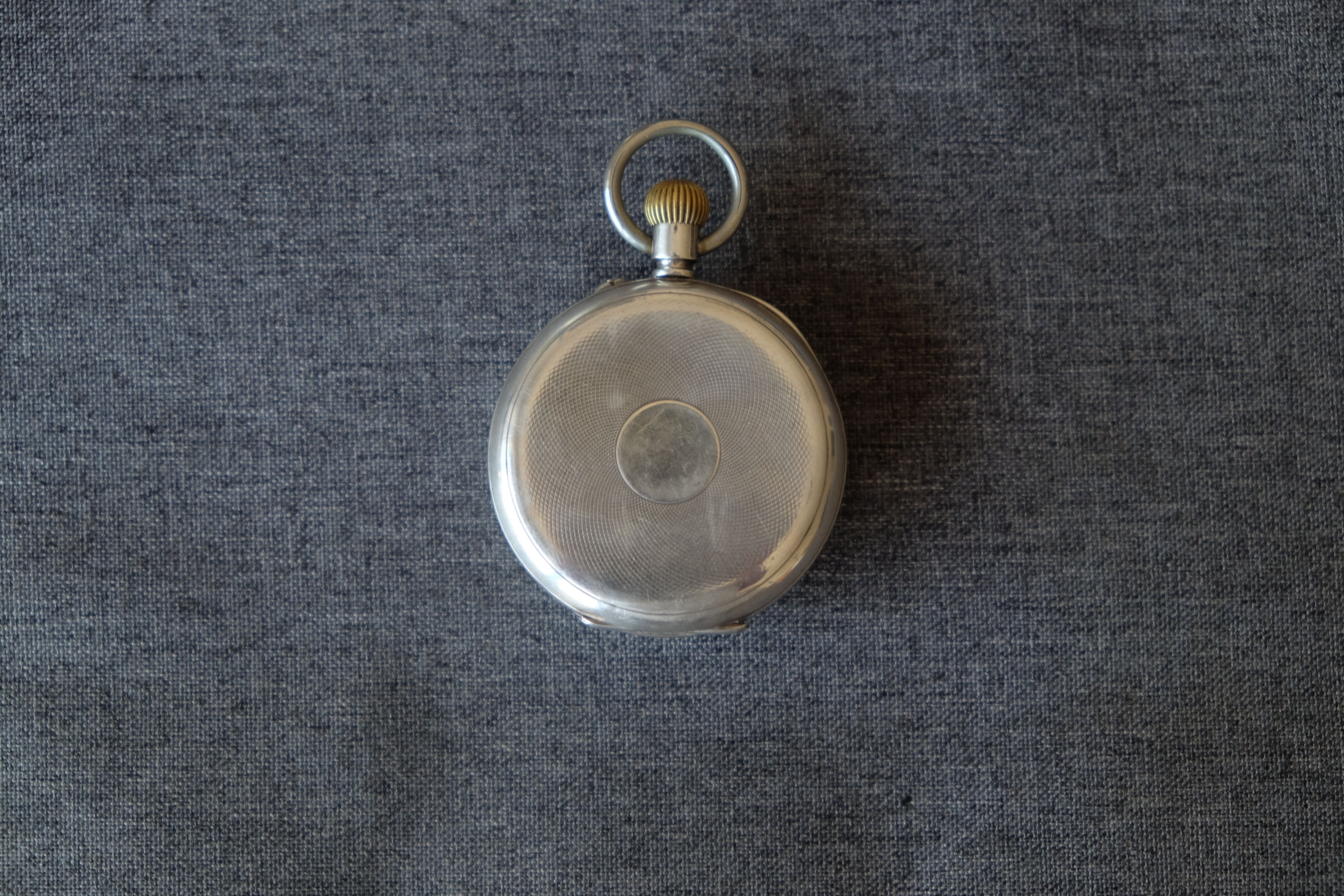 Relógio de Bolso Vintage de Prata, Asher Levy, em bom estado