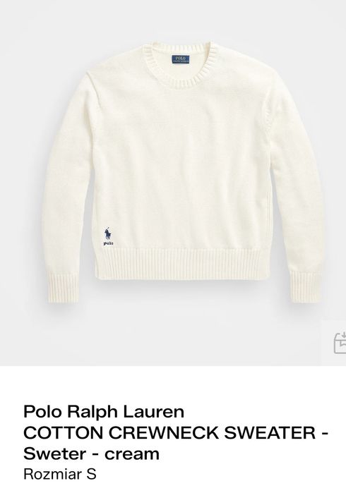 Polo Ralph Lauren sweter damski bialy rozmiar s