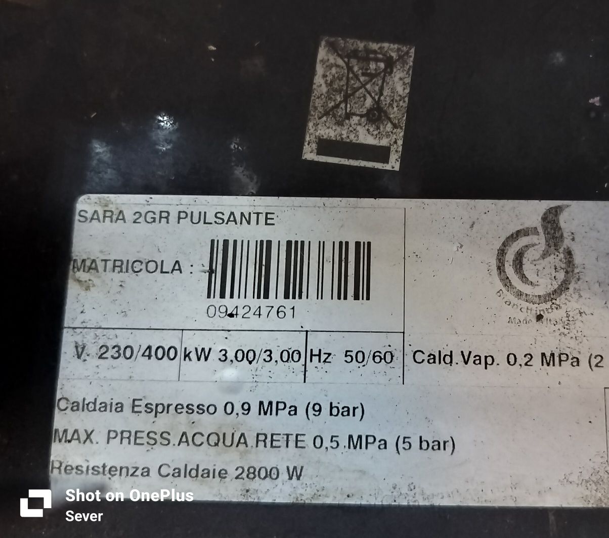 Професійна кавомашина Bianchi sara 2GR