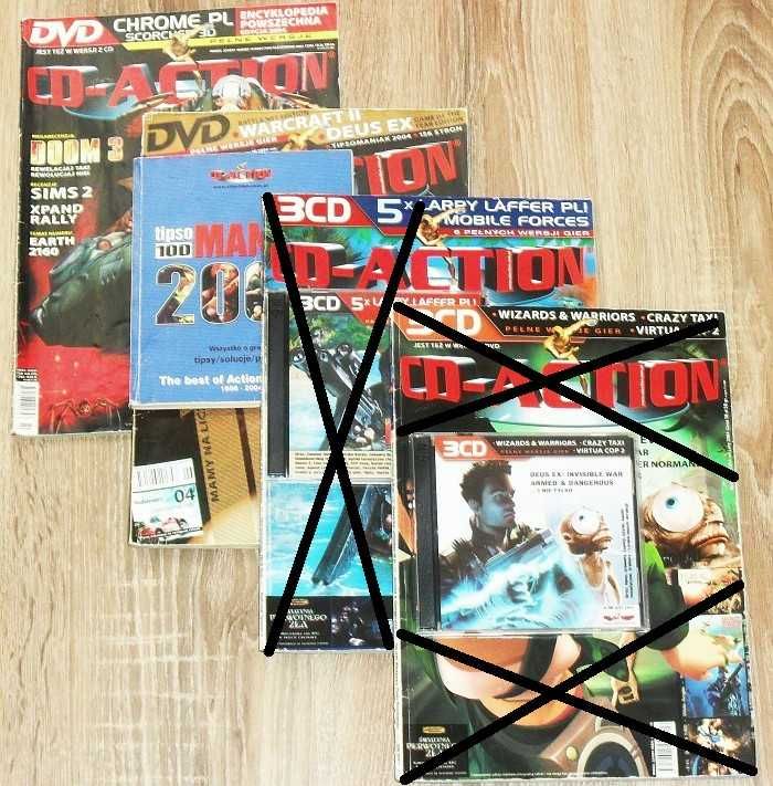 Magazyn CD-ACTION dodatki, płyty, niekompletne 2004