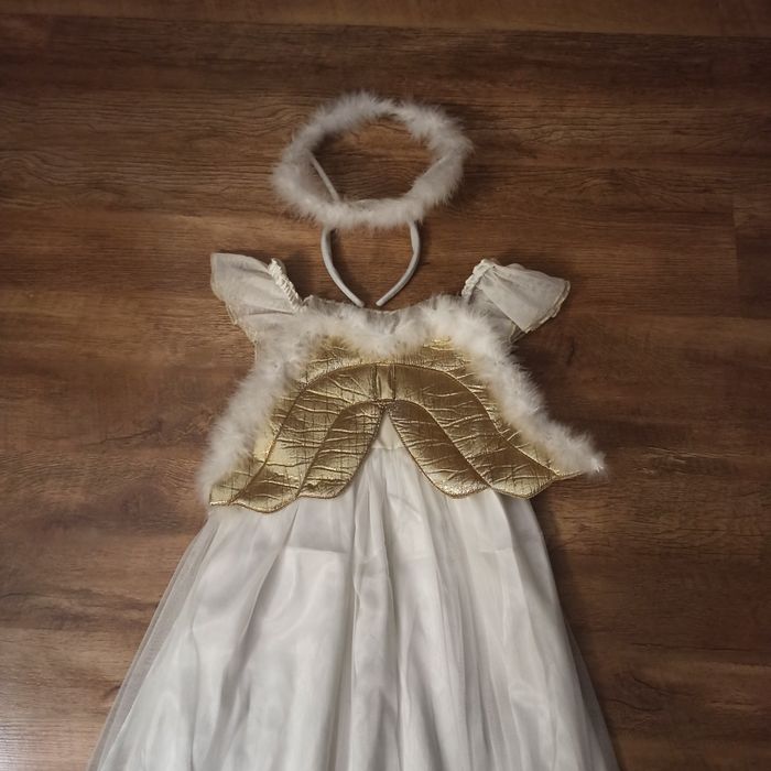 Sukienka strój aniołka skrzydła opaska r. 122, 128, 134 Marks&Spencer